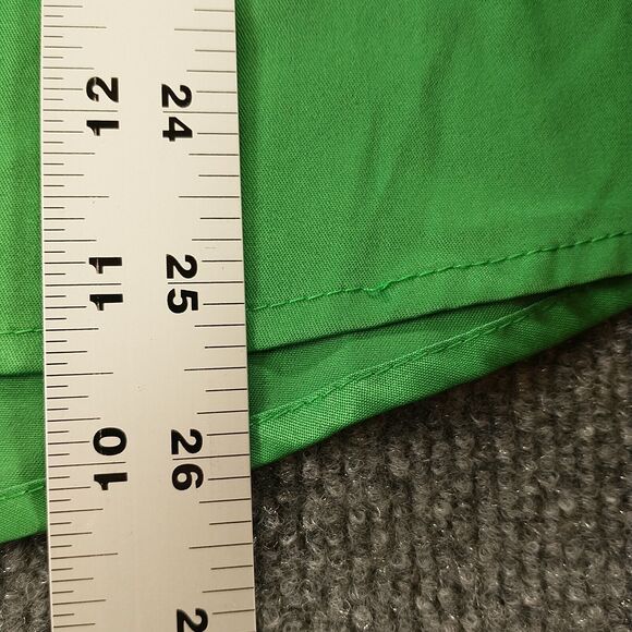 Zeroyaa Mens Button Front Shirt Green Small Printed Trim Pocket - Picture 11 of 12